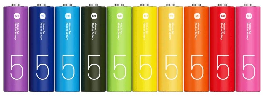 Батарейки Xiaomi AA Rainbow Batteries комплект 10шт BHR5393GL