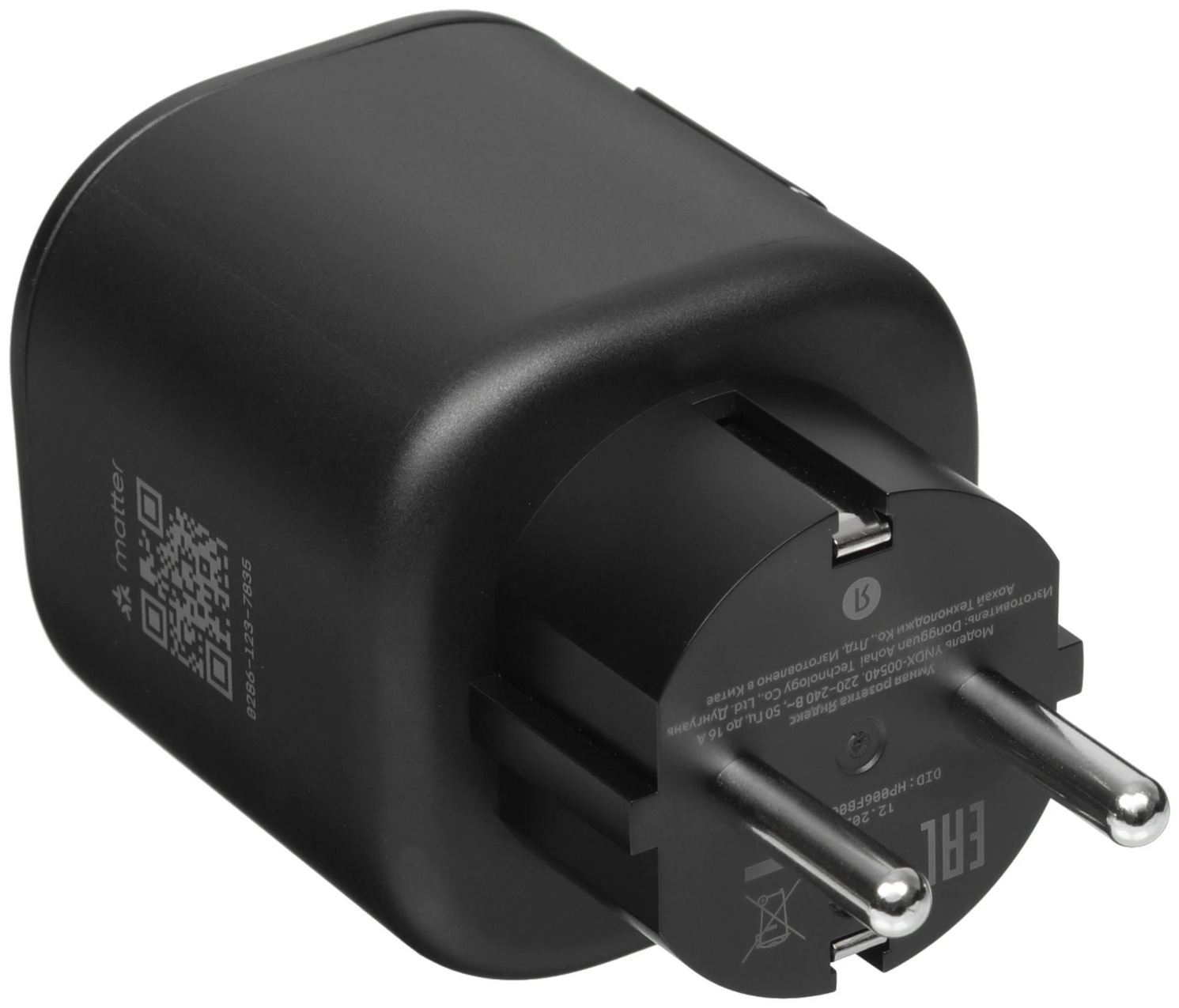 Умная розетка Яндекс Matter черный YNDX-00540BLK